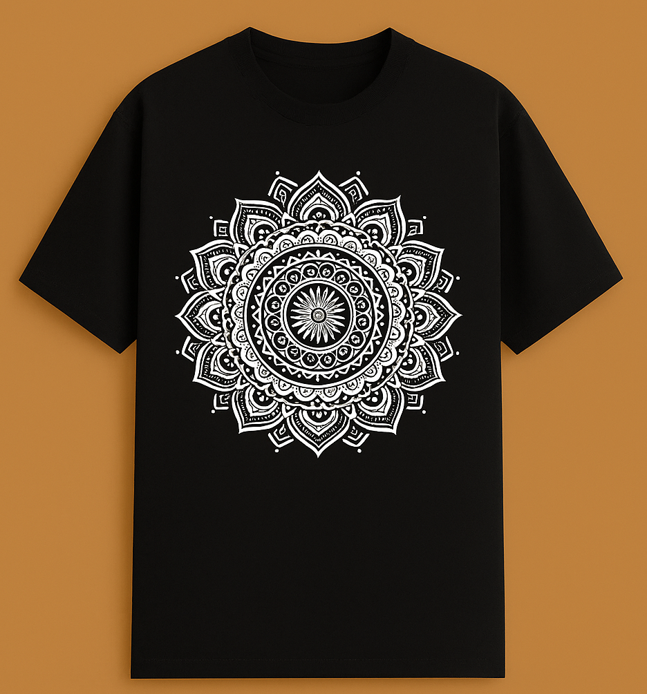 Mandala Unisex Print Cotton T-Shirt | The Albedo